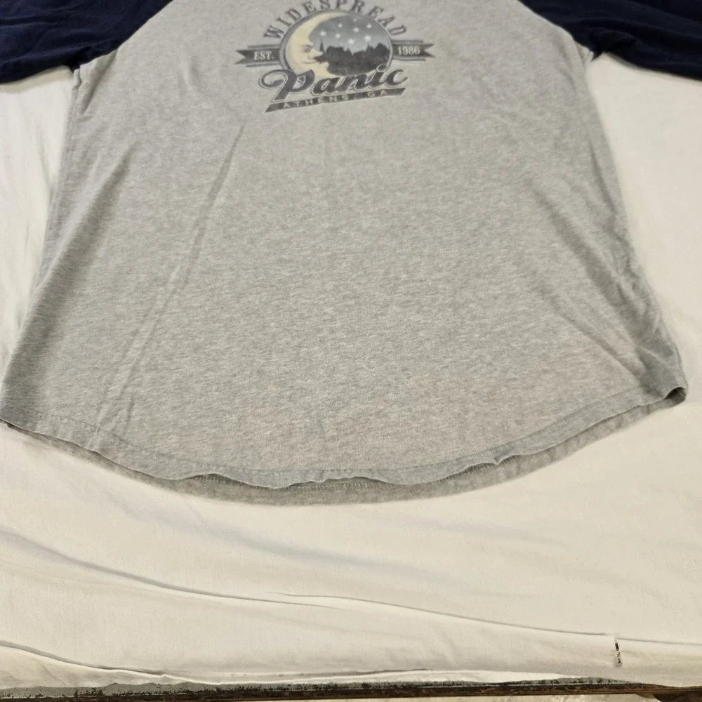 Widespread Panic Raglan Baseball T-shirt 1986 Athens, GA Moon Stars Size Large - Picture 4 of 10